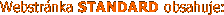 Webstránka Standard obsahuje